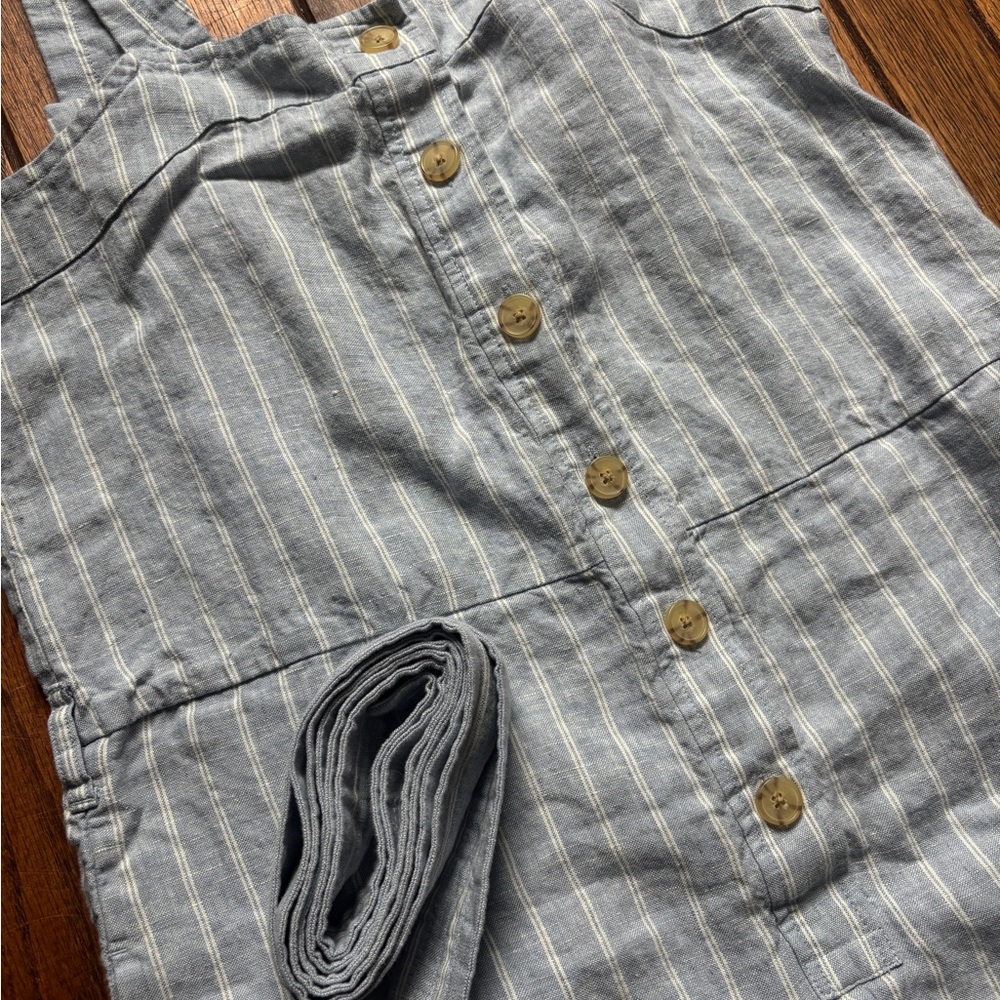 Everlane Blue and White Striped Jumpsuit